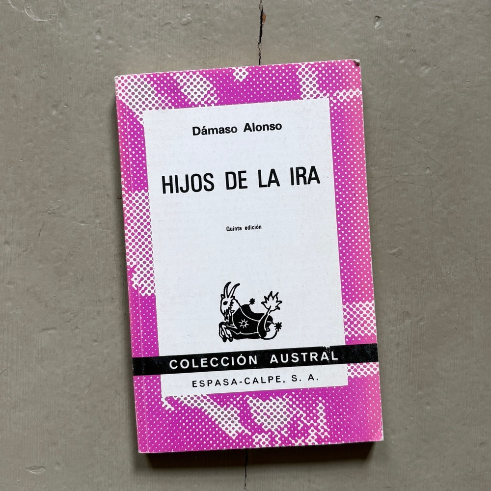 1977 Hijos de La Ira Spanish Protest Poetry Spain Children of Wrath Existential